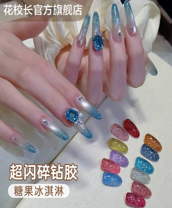 Principal Flower [Candy Ice Cream Diamond Gel] 12Colors 花校长 【糖果冰淇淋碎钻胶】