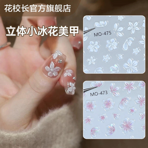 Principal Flower 3D Ice Flower Stickers
